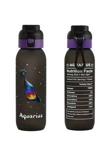 1 Sports Water Bottle, With 1 Random Flavor Pod, 33.81 Oz (Approx. 1000 Ml) Capacity, Compatible With 0 Sugar 0 Calorie Flavor Pods, Can Be Used As A Christmas Gift, Valentine's Day Gift, Or Birthday Gift. - Black - View 17