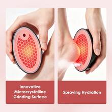 Hailicare Máy chà chân điện, máy loại bỏ chai sạn bằng ánh sáng đỏ và xanh dương, bình xịt chăm sóc chân sạc điện, máy đánh bóng chân tại nhà và khi đi du lịch, thiết bị làm mịn và tẩy tế bào chết cho chân. - Xem 2