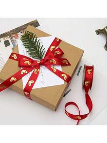1 Roll Decorative Gift Wrapping Ribbon - Suitable For Gift Boxes And Bags, Holiday Floral Packaging, Cake Packaging, Wedding Party Decor, And Sewing Crafts - Multiple Styles - View 2