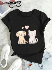 Women T-Shirts - Black - View 2