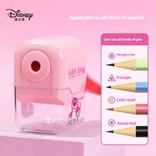Disney 迪士尼旋转式削铅笔器，手摇式耐用卡通削铅笔器，适合小学生 - 圓形 - 查看 5