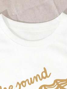 Under The Radar - Women's Casual White Knit T-Shirt With Crew Neck, Drop Shoulders, Short Sleeve, Regular Length - Vintage Urban Style, Unisex, Loose Fit, Cotton, Short Sleeve, Crew Neck. - 白色 - 查看 5