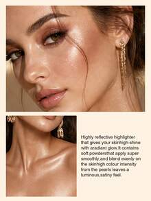 beauty glazed Palet Makeup Highlighter 4 Warna, Stik Kontur Highlighter, Bayangan Kontur Perunggu Berkilau, Palet Eyeshadow Highlighter Pencerah, Set Makeup Eyeshadow - MultiWarna - View 3
