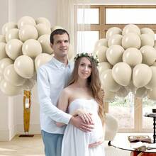 Set de 20/55 globos de látex de 10 pulgadas de color marfil, adecuados para compromiso, interior, aniversario, boda, exterior, graduación, reunión familiar, cita, confesión, arco de globos, decoración de sala de bodas - Multicolor - Ver 7