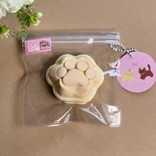 1个软萌猫咪挤压玩具（配件随机），逼真硅胶材质，超柔软慢回弹，儿童及成人减压玩具 - 彩色 - 查看 9