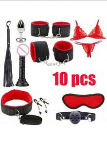 10pcs/17pcs Metal Butt Plugs, Couples Bedroom Intimate Toys, BDSM Bondage Equipment Adult Products - 套裝 - 查看 13