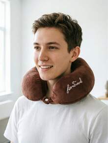 U-Shaped Pillow For Car, Airplane, Travel, Office Nap, Neck Support, Cervical Pillow, Neck Pillow - Brown Four-hump - View 5