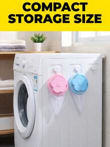 Nuevo filtro de pelusa reutilizable para lavadora, bolsa de malla, apto para hombres y mujeres, sin electricidad requerida, se ajusta a todos los usuarios, artículo esencial para el baño y el hogar - multicolor - Ver 9