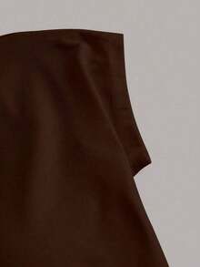 Camiseta corta con escote en la espalda, acolchada y ceñida, ideal para el verano - Café integral - Ver 3