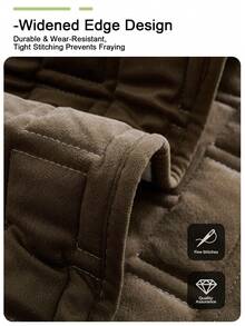 1 Pc Solid Color Non‑Slip Pet Sofa Cover, Quilted Anti‑Scratch Couch Protector, Machine Washable All Season Furniture Slipcover For Dogs Cats - Coffee Brown - View 7