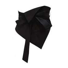 1 pieza Cinturón elegante y versátil con cuello vuelto y cintura anudada, adecuado para vestidos, camisas, abrigos - Negro - Ver 8