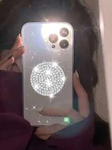 闪亮钻石手机支架，创意可折叠抽拉一体式慵懒支架，手机支架，时尚实用设计，手机支架，送朋友的礼物，理想的节日礼物 - 多色 - 查看 1
