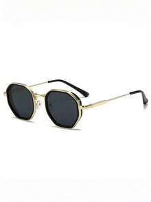 AINII 1pc European And American Retro Square Frame Fashionable Fashion Glasses, Casual & Versatile, Suitable For Street Photography, Hiking, Fishing, Lightweight Gradient Color Bohemian PC (Polycarbonate) Frame, All-Season - Multicolor - View 4