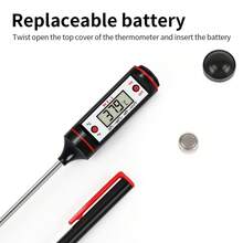 Termómetro de mano para alimentos, medidor electrónico de temperatura para barbacoa, sonda de acero inoxidable 304, probador de temperatura para carne, comida, barbacoa - WT-1 - Ver 5
