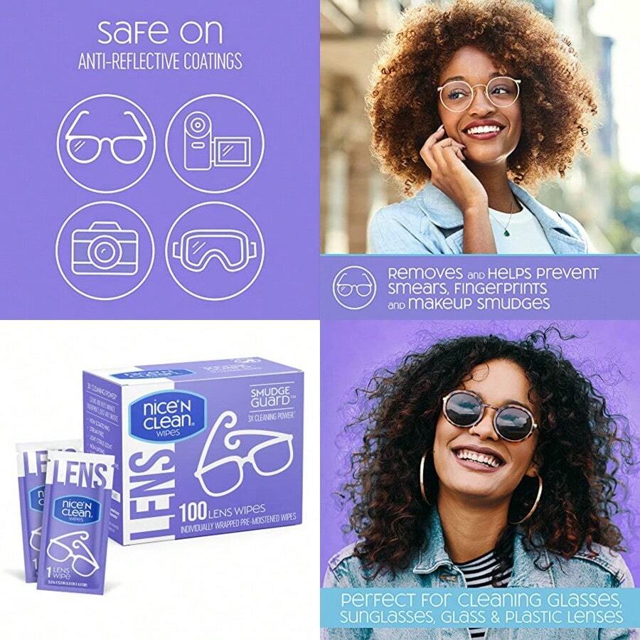 SmudgeGuard Lens Cleaning Wipes 100 Total Wipes Pre-Moistened Individually Wrapped Wipes Non-Scratching And Non-Streaking  For Eyeglasses Goggles And Camera Lens - 100 Count Pack Of 1 - View 1