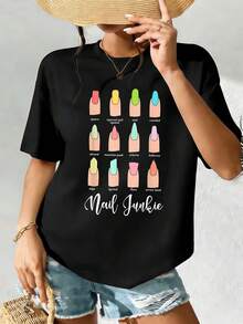 Women T-Shirts - Black - View 2