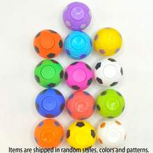 Set de juego interactivo para niños de 5 piezas/10 piezas/30 piezas, juguetes de balón de fútbol giratorio de colores aleatorios, regalos de fiesta con temática de fútbol, balón de fútbol giratorio para alivio del estrés, regalo sensorial (algunos accesorios aleatorios) - Multicolor - Ver 14