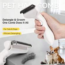 1pc Cat Deshedding Brush, Suitable For Dogs And Cats Undercoat Brush - Deshedding Brush And Grooming Brush - Suitable For Long And Short Haired Pets Dogs And Cats - Detangling Brush For Matted Hair, Suitable For Cats, Puppies, Rabbits, Horses - Multicolor - View 10
