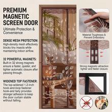 Magnetic Screen Door, Magnetic Closure Mosquito Net Door, Self-Closing Mosquito Net Curtain, Peacock Embroidered Breathable Mesh Curtain, No Drilling Installation, Durable And Easy To Maintain, With Wider Hook And Loop And Nails - Multicolor - View 6