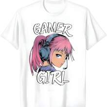 Gamer Girl Shirt para Niñas Adolescentes Mujeres Video Juegos Camiseta gráfica - Blanco - Ver 1