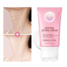 Crema reafirmante y levantadora de cuello con rodillo de masaje, contiene péptido AH-8, cuidado hidratante del cuello, esencia nutritiva antiarrugas para el cuello, hidratación y reafirmación de la piel del cuello, creando un cuello perfecto - rosa - Ver 2