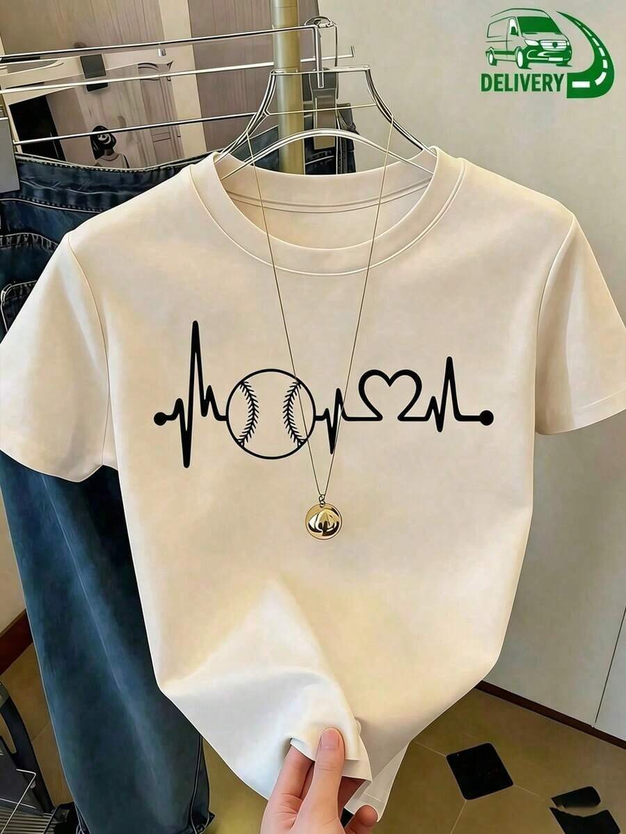 Playeras De Mujer¡Novedad! Blusa De Manga Corta Para Mujer, DiseñO Liso, Ideal Para Estar En Casa O Para Uso Casual. Oferta Por Tiempo Limitado. Preciosa Blusa, CóModa Y De Largo Regular. Lavable A MáQuina. - Albaricoque - Ver 1
