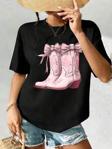 Women T-Shirts - Black - View 2