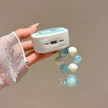 Ốp tai nghe Bluetooth họa tiết cá heo và bướm, có nam châm hút, tương thích với Apple 4/Pro3/Pro2/Pro, chống sốc, bảo vệ toàn diện, quà tặng mùa xuân, sinh nhật, kèm mặt dây chuyền cá heo, mặt dây chuyền bướm, mặt dây chuyền ngôi sao. - Nhiều màu - Xem 13