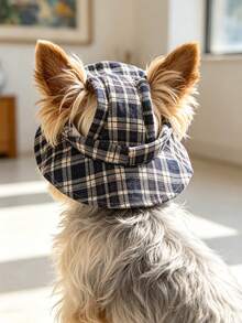 Polyester Sun Hat With Cute Ear Decoration, Anti-Drop, Adjustable Sun Protection, Suitable For Small Pet Dogs To Wear Outdoors In Spring, Autumn, Winter - View 5