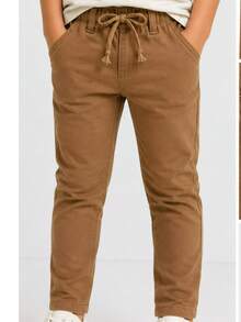 Comfortable Everyday Casual Pants For Boys. - 駝色 - 查看 1