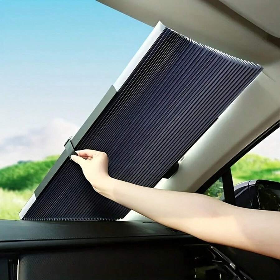 Tấm che nắng xe hơi có thể thu gọn, dễ lắp đặt - Chống tia UV, cách nhiệt, tấm che nắng tự dính - A - Xem 1
