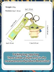Hasbro Grogu 3D Silicone Keychain, Featuring Cute, Detailed Grogu Figures In Varied Poses With Soft, Smooth Texture. Each Keychain Comes With A Sturdy Metal Ring, Clip, And Branded Silicone Strap, Making It Durable And Easy To Attach To Bags, Keys, Or Accessories. Ideal For Fans, These Whimsical, Lightweight Charms Add A Playful, Collectible Touch To Everyday Carry Items. - Silver-2pcs - View 3