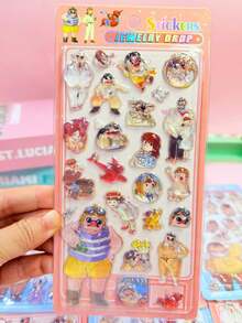 3 miếng dán epoxy 3D hình Powerpuff Girls, hình bong bóng hoạt hình trong suốt, hình nổi dùng cho sổ lưu niệm, văn phòng phẩm, khung ảnh, hộp quà, phần thưởng cho trẻ em, vật liệu DIY, quà Giáng sinh, Lễ Tạ ơn, quà tốt nghiệp. - Nhiều màu - Xem 4