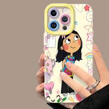 Funda para móvil con coloridos personajes de dibujos animados, compatible con Samsung, Apple, VIVO, OPPO,  y Honor. Fabricada en TPU, ofrece protección contra golpes y caídas. Un regalo ideal para amigos y familiares. - Blanco - Ver 3