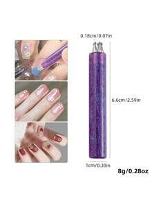 1 chiếc dụng cụ vẽ móng nghệ thuật hình hoa đơn giản và tươi sáng, cọ vẽ hoa. - Nhiều màu - Xem 7