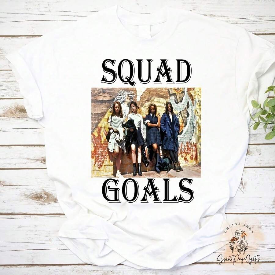 The Craft Squad Goalsie Camiseta de los años 90, camiseta de Squad Goals, camiseta de Squad Camiseta 100% Algodón Unisex - Playera Casual Premium de Corte Cómodo - Blanco - Ver 1