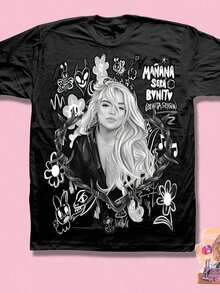 Camisetas Gráficas para Hombre, Camisetas Gráficas para Hombre de Alta Calidad al por Mayor, Camiseta de Cabello Rojo de Cantante Colombiana, Cam - Negro - Ver 4
