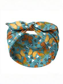 1pc Women's Bow Rabbit Ear Headband, Bohemian Style Wide Headband, Ultra Wide Cute Rabbit Ear Knot Headband, Sports Sweat-Absorbing Checkerboard Headband For Women, Button Headband, Wide Brim Headband, Elastic Headband, Fabric Headband, Checkerboard Headband, Bohemian Headband, Headscarf Style Headband, Checkerboard Hair Accessory, Non-Slip Headband, Yoga Headband, Makeup Headband - Multicolor - View 5