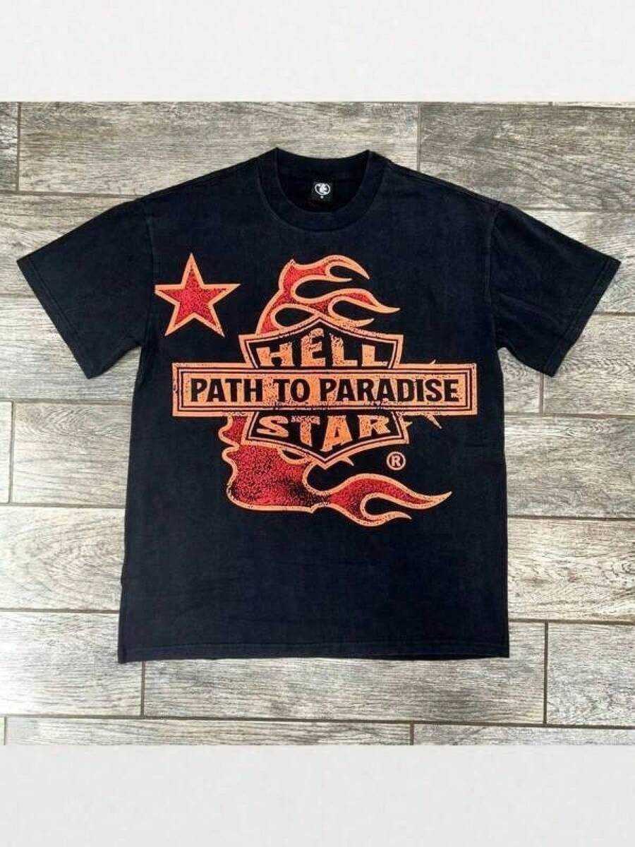 Hellstars Path To Paradise Style Vintage Graphic T-Shirt,180g 100% Cotton,Round Neck Short Sleeve,Black Streetwear Essential For Summer Going Out,Unisex Style Boys Clothes,Boys Tshirt,Girls Clothes,Girls Tops,Tops For Women,Men Clothes,Mens Tshirts,Summer Tops,Graphic T Shirt,Tops For Going Out,Holiday Outfits For Women,Summer Holiday Outfits,World Cup Soccer 2026-Men's T Shirts,Summer Tops,,Graphic Tee,Funny T Shirt,Funny Shirts,Fathers Day Gift,Summer Clothes,4th Of July Outfit Women,Cute Tops,Mothers Day Gift,Oversized T Shirt,Vintage T Shirts,Graduation 2026,Black Shirt,Oversized T Shirt Men,Boyfriend Gifts,Bachelorette Outfits For Bride,Free Shipping,Haiti, Soft Cotton Blend Tee For All SeasonsTallas Grandes (S-5XL) - Black - View 1