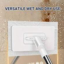 Mini Mop, Zero-Touch Gap Dust Cleaner With 39' Lazy Mop Stick & Locking Head, Disposable Dust Mop For House Wall Bathroom Toilet Corners Multi Surface Cleaning With 4 Cloths - Cây lau nhà (bao gồm 4 khăn lau) - Xem 5
