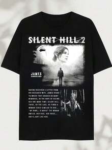 2026: Camiseta Vintage de Silent Hill 2, Estilo Bootleg de James Sunderland, Camiseta Estampada – hecha de algodón puro, suave y transpirable, adecuada para hombres y mujeres. Es una camisa informal que es adecuada para todas las estaciones y sirve como un recuerdo elegante. Es adecuado para el uso diario, para los entusiastas de la moda urbana y para los amantes de la música. - Negro - Ver 6