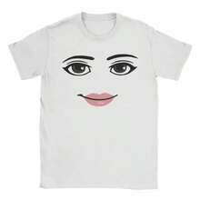 1 Pcs Novelty Robloxs Face Game Meme Graphic T Shirts Men Women Fashion Short Sleeve T-Shirts Unisex High Quality Tops - 黑1 - 查看 2