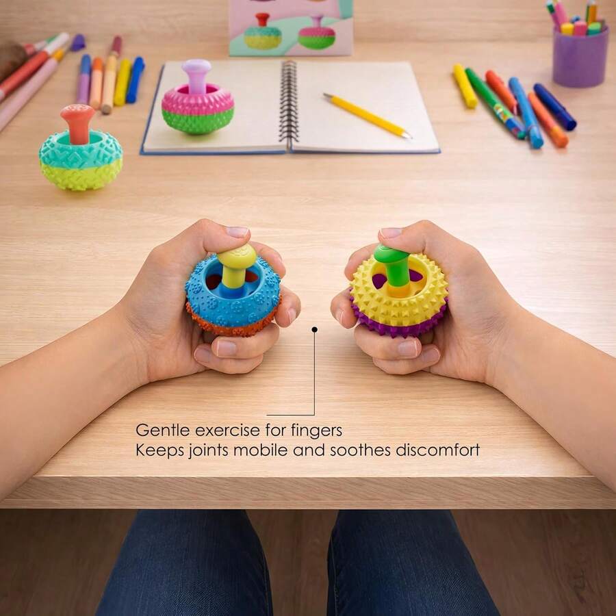 1/2/3pcs Silicone Finger Stress Relief Toys, Sensory Stress Relief Gadgets, Suitable For Teens And Adults, Tactile Desk Toys, Autism ADHD Anxiety Relief Gifts, Christmas Stocking Stuffers, Random Colors And Styles - Multicolor - View 1