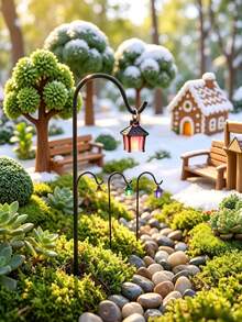 20件組螢光花架,發光花園鐵柱,迷你微景觀展示架,多肉盆栽DIY裝飾配件,金屬工藝飾品,鄉村戶外庭院裝飾,仙女花園佈局用品,派對場景裝飾 - A - 查看 6