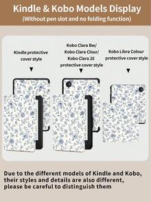 Kingsung 2026 植物藤蔓图案平板电脑保护套，兼容 iPad 9.7/10.2/10.5/10.9/12.9/Pro 11（第十代）、Air 8 (M4)、Galaxy Tab S6 Lite 10.4、Kindle Paperwhite（第十二代，2024 年款）、Kindle（第十一代，2022 年款），柔软防震，智能支架/自动唤醒/睡眠功能 - 彩色 - 查看 9