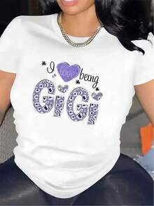 Camiseta de manga corta de poliéster para uso en la sala de estar, con diseño de pedrería, ajuste cómodo, tela duradera, ideal para uso casual, top elegante y ligero para uso diario. - Blanco - Ver 1