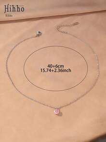 Hihho 1 pieza Collar de lujo cuadrado con strass de colores opcional multicolor para mujer, cadena de clavícula con incrustaciones de circonita de diseño, decoración de cuello versátil para uso diario, oficina, estilo minimalista, reunión con mejores amigas, opción de regalo ideal - cubo de azucar - Ver 9