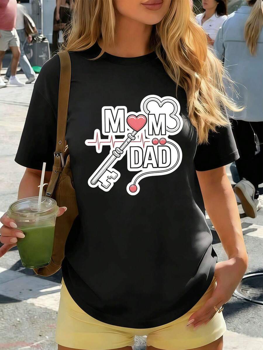 Dam-T-shirts - Svart - Visa 1