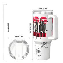 Bình nước giữ nhiệt BT21 Signature (40oz/20oz) có ống hút và tay cầm – Món quà hoàn hảo cho fan ARMY tại các buổi hòa nhạc, du lịch, trường học | Halloween, Giáng sinh, Lễ Tạ ơn - Nhiều màu - Xem 4
