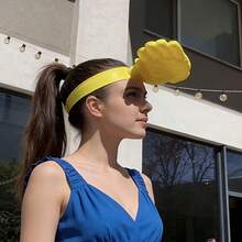 2026 New  Funny Sun Protection Hat, Creative 3D Palm Sunshade, Portable Hat For Outdoor Camping And Hiking - Yellow~~~ - View 2